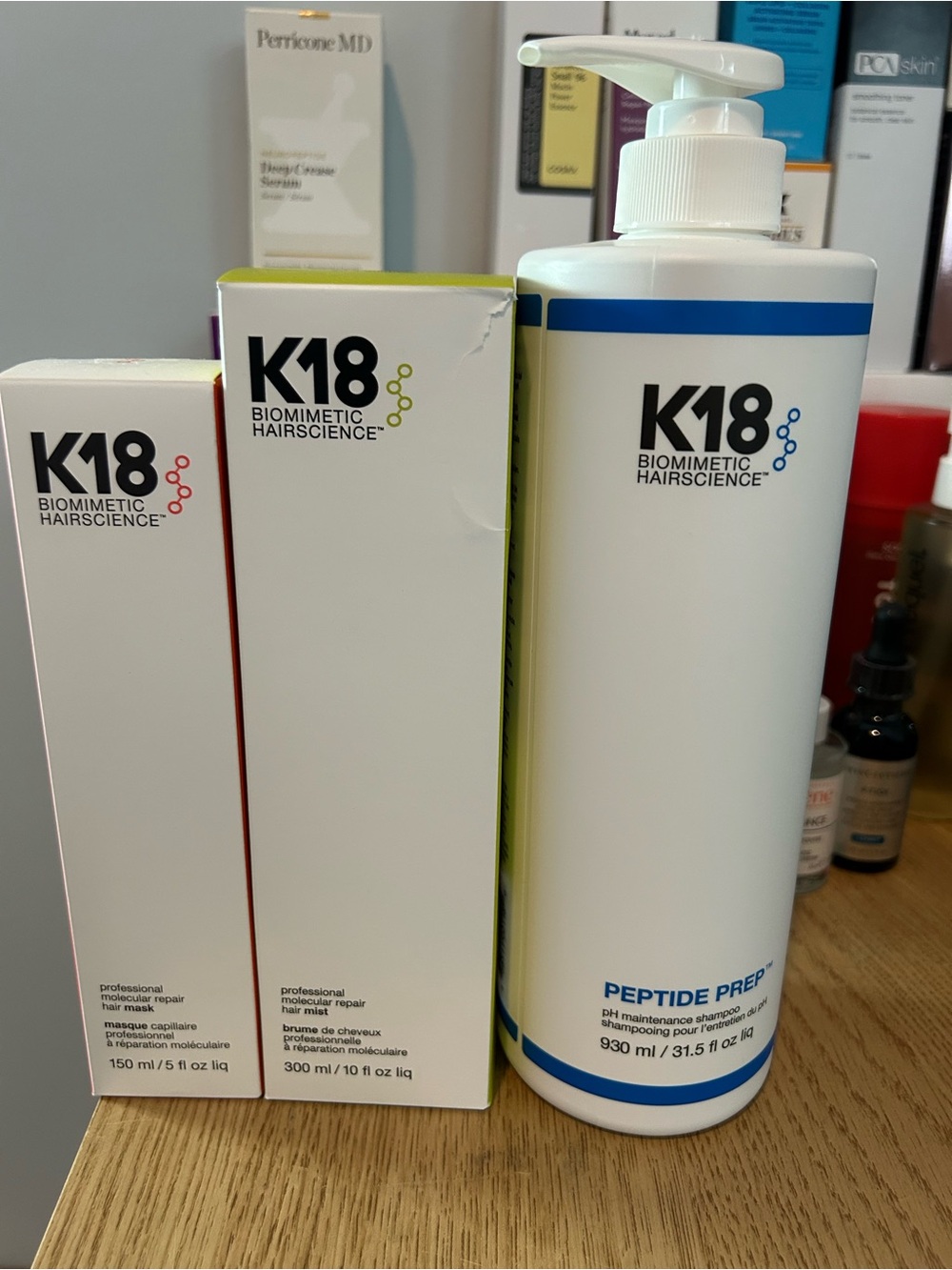 K18 Salon Bundle - Molecular Repair Hair Mask & Mist, Peptide Prep Shampoo